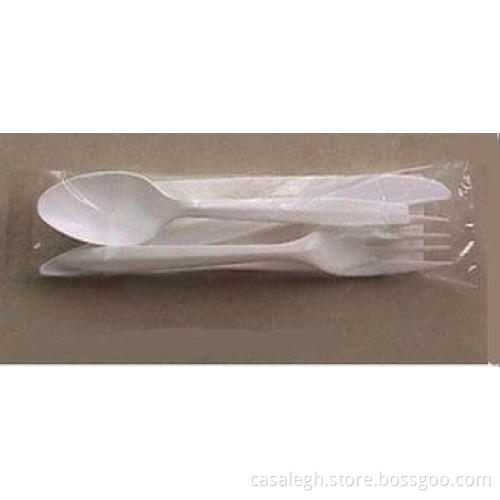 PP Wrapped Plastic Cutlery With Napkin Kit , Plastic Forks